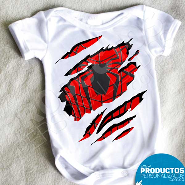 Bodie Blanco Bebe Spiderman 1 Productos Personalizados